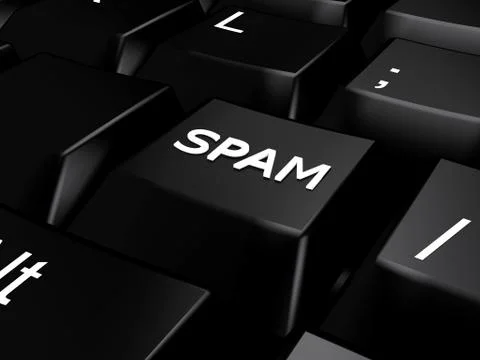 Keyboard with word spam Stock Illustration
