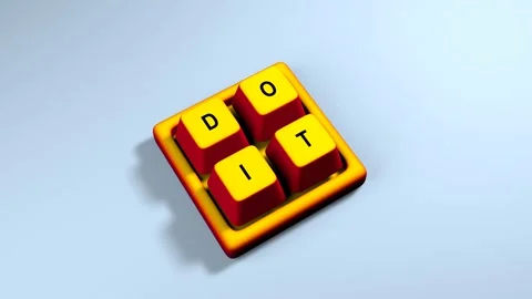 Keyboard with words do it for positive motivation 3D 4K animation Stock Footage 221760988