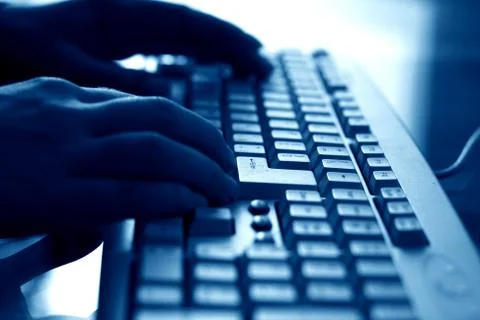 Keyboard work hand Stock Photos