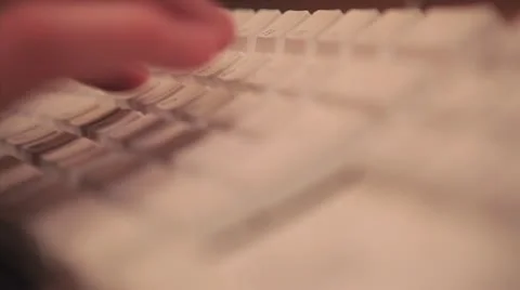 Keyboard-writing fingers Stock Footage 12543342