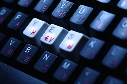 Keyboard yes  key Stock Photos