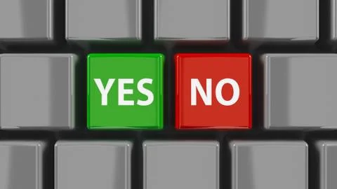 Keyboard yes &amp; no Stock Illustration