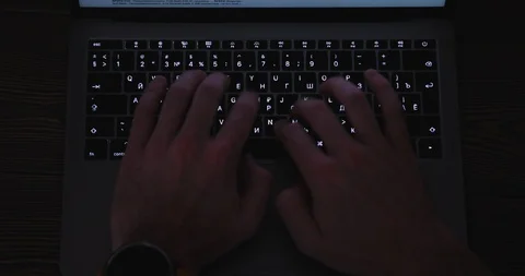 KeyboardHands Stock Footage 98544918