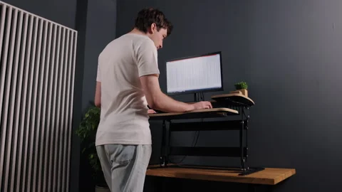 Keyboarding device, man office, computer desk Stock-Footage 308412522