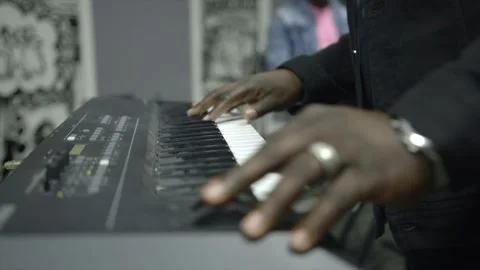 Keyboardist's Craft in the Studio Stock Footage 258673816