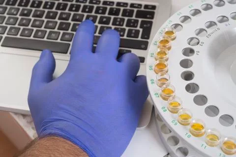 Keybord and lab Stock Photos