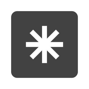 Keycap Asterisk icon vector image. Illustrazione stock