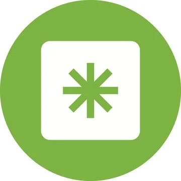 Keycap Asterisk icon vector image. Stock Illustration