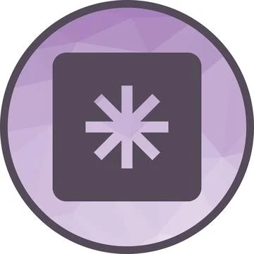Keycap Asterisk icon vector image. Stock Illustration