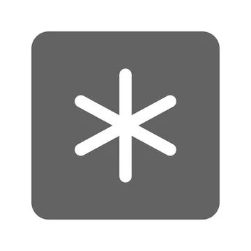 Keycap Asterisk icon vector image. Illustrazione stock
