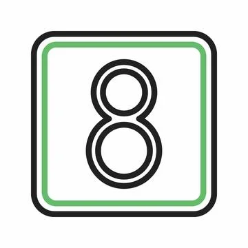 Keycap Digit Eight icon vector image. Stock Illustration