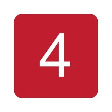 Keycap Digit Four icon vector image. Stock Illustration
