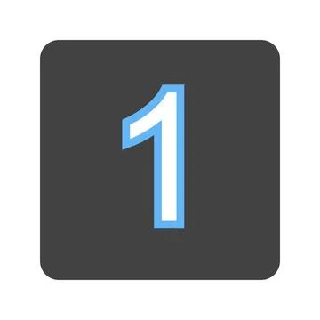 Keycap Digit One icon vector image. Stock Illustration