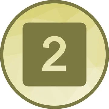 Keycap Digit Two icon vector image. Stock Illustration