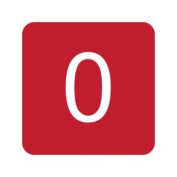 Keycap Digit Zero icon vector image. Stock Illustration