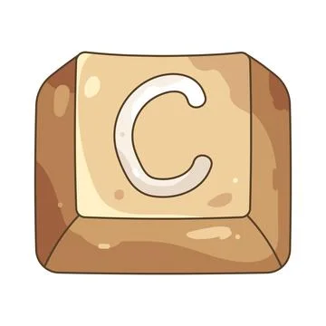 Keycap letter c Illustrazione stock