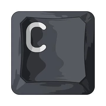 Keycap letter C illustration Stockillustratie