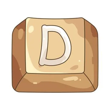 Keycap letter d Stock Illustration