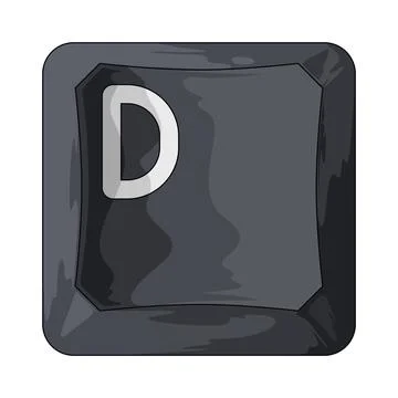Keycap letter D illustration Stock Illustration