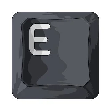 Keycap letter E illustration Stockillustratie
