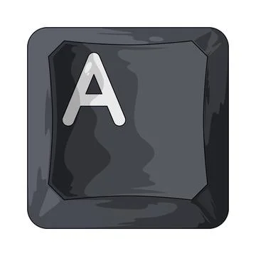 Keycap letter A illustration Stockillustratie