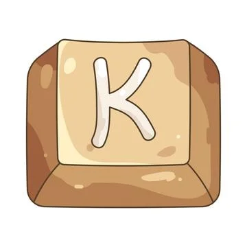 Keycap letter k 스톡 일러스트