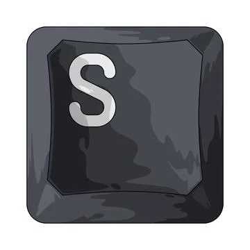 Keycap letter S illustration Stock Illustration