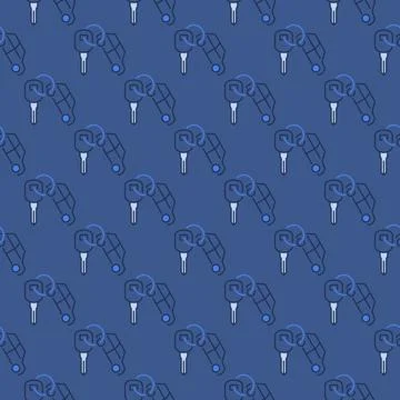Keychain and Car Key vector Rental blue seamless pattern Illustrazione stock