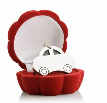 Keychain in box Foto stock