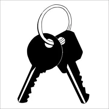 Keychain isolated on whate background Stockillustratie