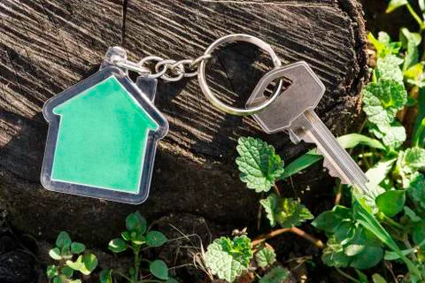 Keychain in a shape of house Stock Photos