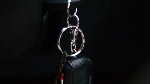 Keychain of signalisation in car Stock Footage 90086086