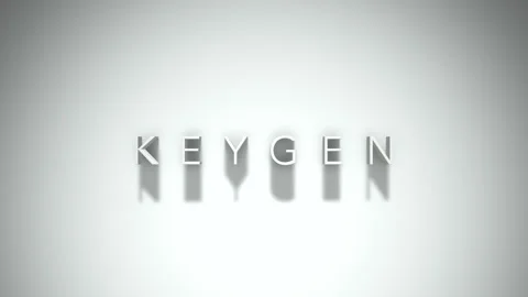 Keygen 3D title animation with shadows on a white background Stock Footage 297518013
