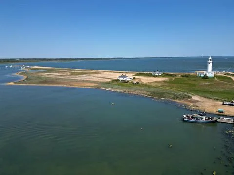 Keyhaven lighthouse with ferry Stock Photos