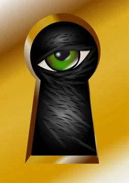 Keyhole and eye Stock Illustration