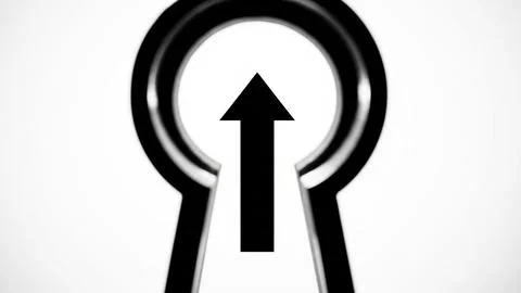 Keyhole with arrow pointing up Stock Illustration