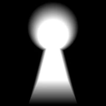 Keyhole with black background art vector Illustrazione stock
