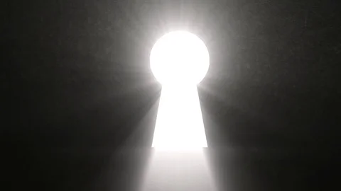Keyhole on black background Stock Footage 80976774