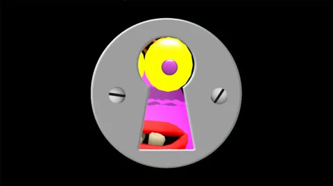 Keyhole blob alien HD Stock Footage 27483133