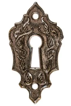 The keyhole, decorative design element, isolated on white background Stock Photos