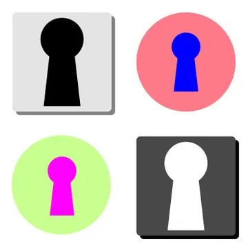 Keyhole. flat vector icon Stock Illustration