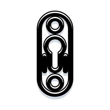 Keyhole icon creating security concept and access Stock Illustration