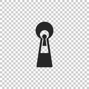 Keyhole icon isolated on transparent background. Key of success solution Stock Illustration