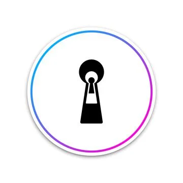Keyhole icon isolated on white background. Key of success solution, business イラスト素材
