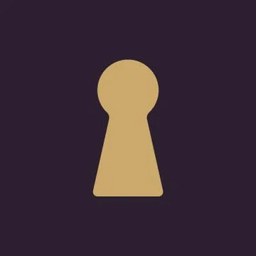 The keyhole icon. Lock symbol. Flat Stock Illustration