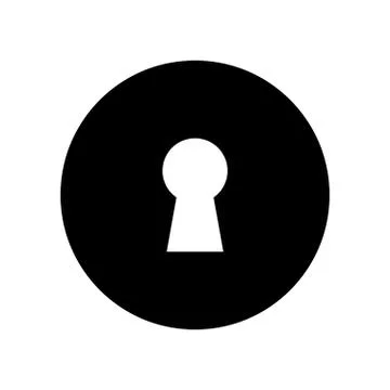 Keyhole icon on white background Stock Illustration