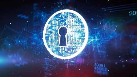 Keyhole. Internet Security Concept Illustrazione stock