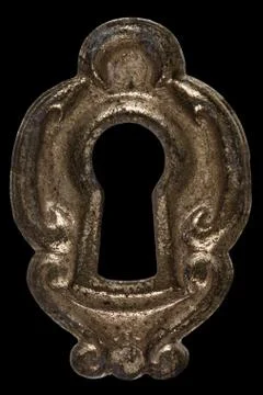 Keyhole, isolated on black background Stock Photos