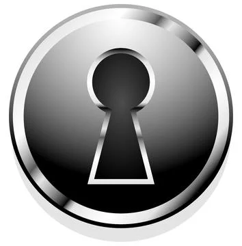 Keyhole isolated on white background Stock Illustration