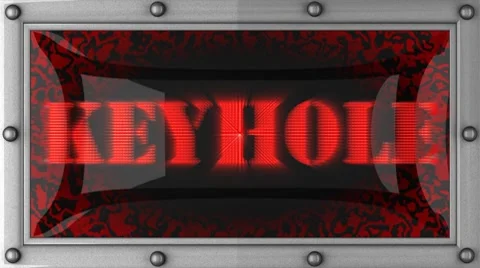 Keyhole on led Stock Footage 8760072